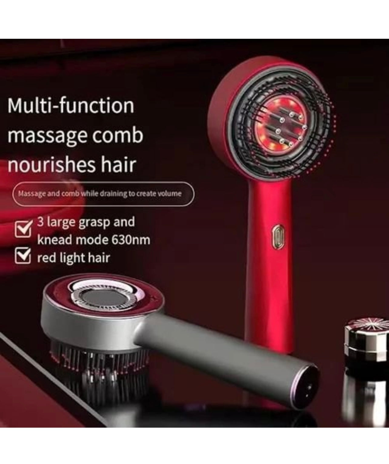 Premium Head Scalp Electric Massager Comb | Scalp Massaging Brush with 2 In 1 Hair Oil Applicator