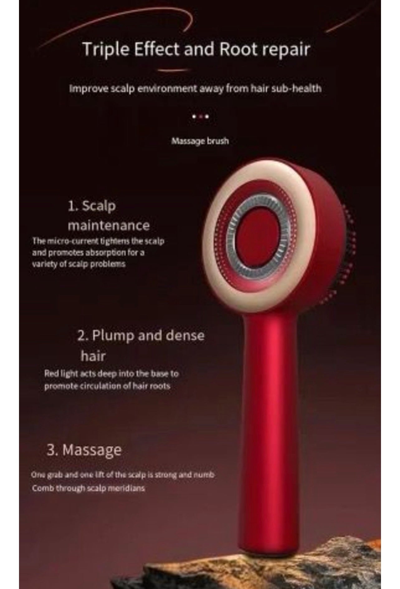 Premium Head Scalp Electric Massager Comb | Scalp Massaging Brush with 2 In 1 Hair Oil Applicator