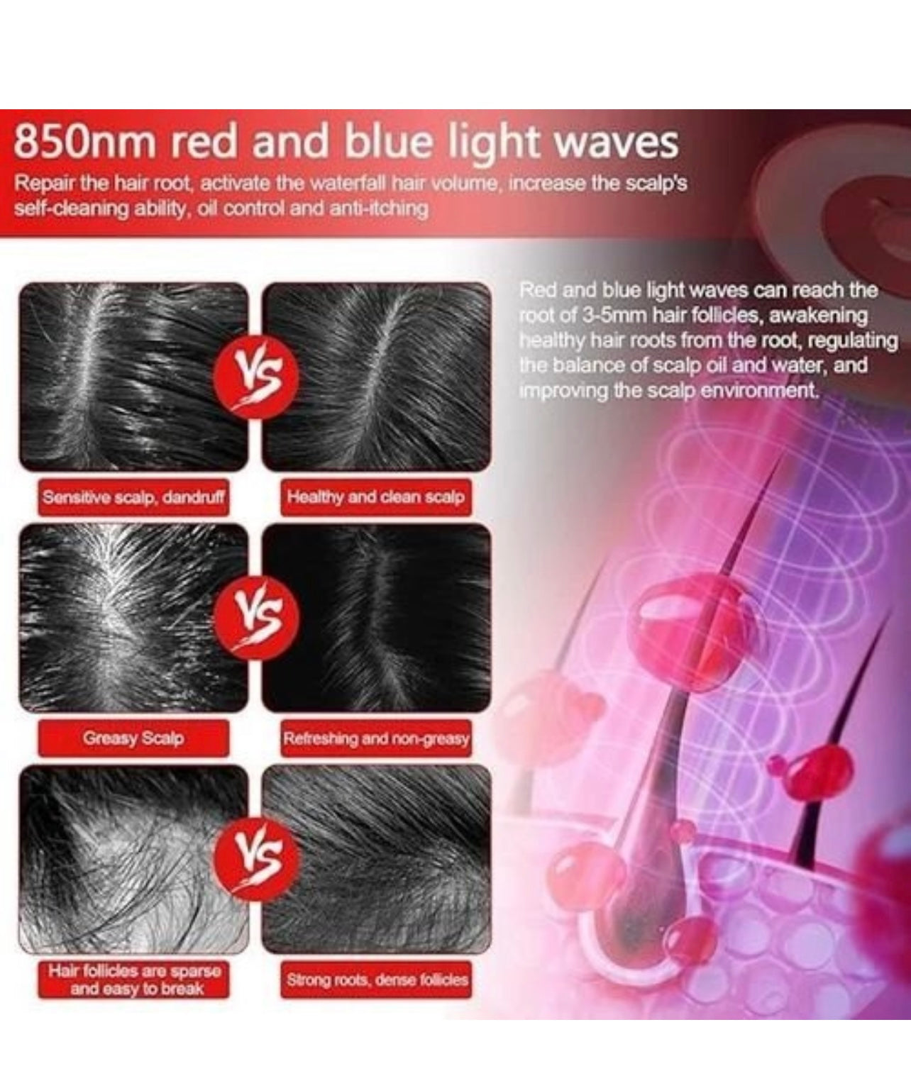 Premium Head Scalp Electric Massager Comb | Scalp Massaging Brush with 2 In 1 Hair Oil Applicator