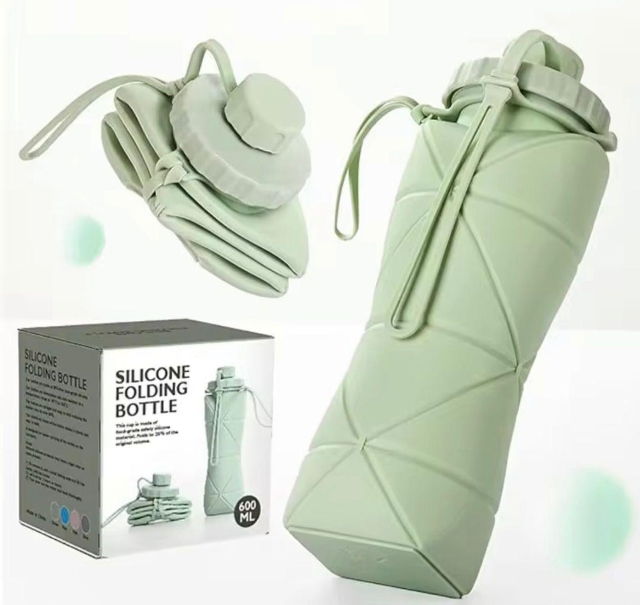 Silicone foldable water bottle