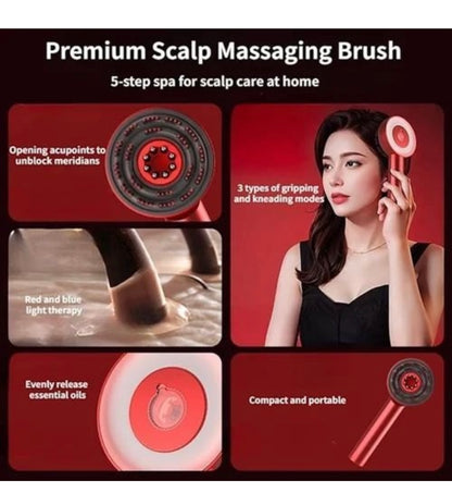 Premium Head Scalp Electric Massager Comb | Scalp Massaging Brush with 2 In 1 Hair Oil Applicator